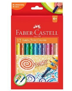 FABER CASTELL TWISTABLE WAX CRAYONS 12 
